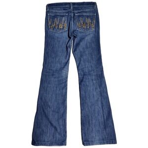 CARLOS MIELE Bootcut Stretch Denim Designer Blue Jeans - Women EU36 (US 6)
